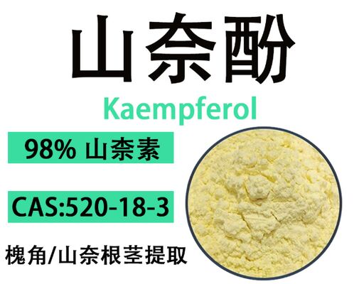 Un buon prezzo. CAS 520-18-3 Formulazioni antiossidanti e antinvecchiamento Polvere cristallina gialla di Kaempferol al 98% in linea